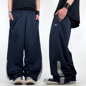 Vintage y2k baggy wide leg faded blue grunge archive skater sweatpants